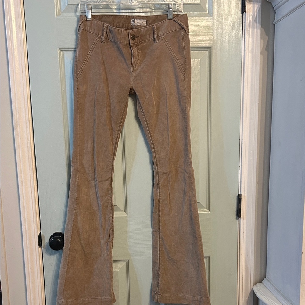 Free People Tan Corduroy Flare